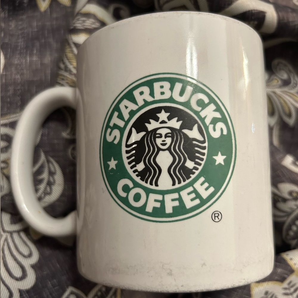 Starbucks Exclusive White Mug with Black Logo
